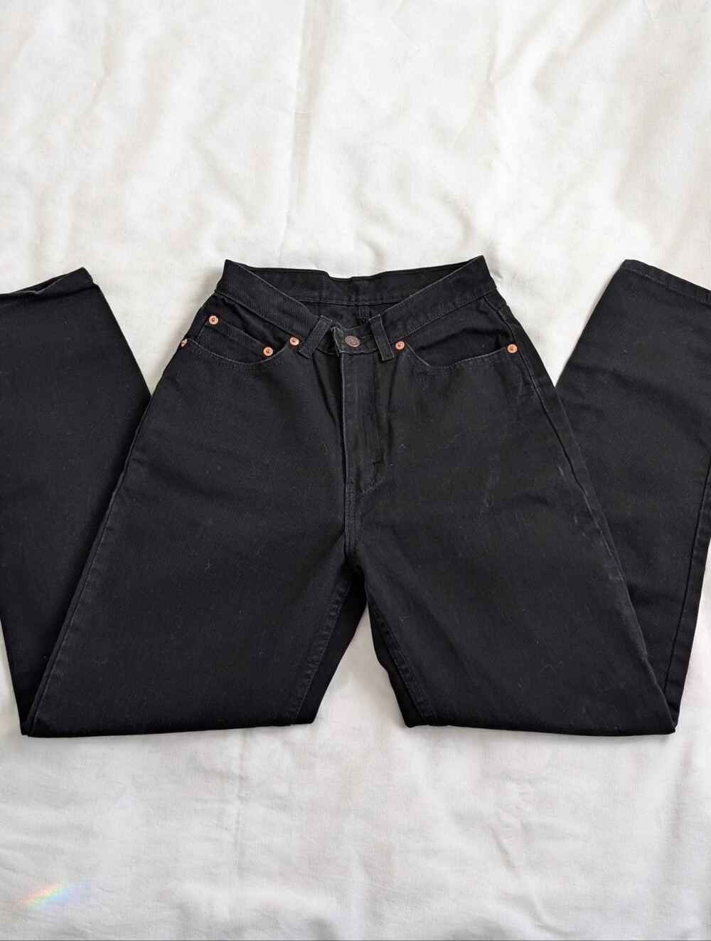 Jordache Black High-Rise Straight-Leg Jeans